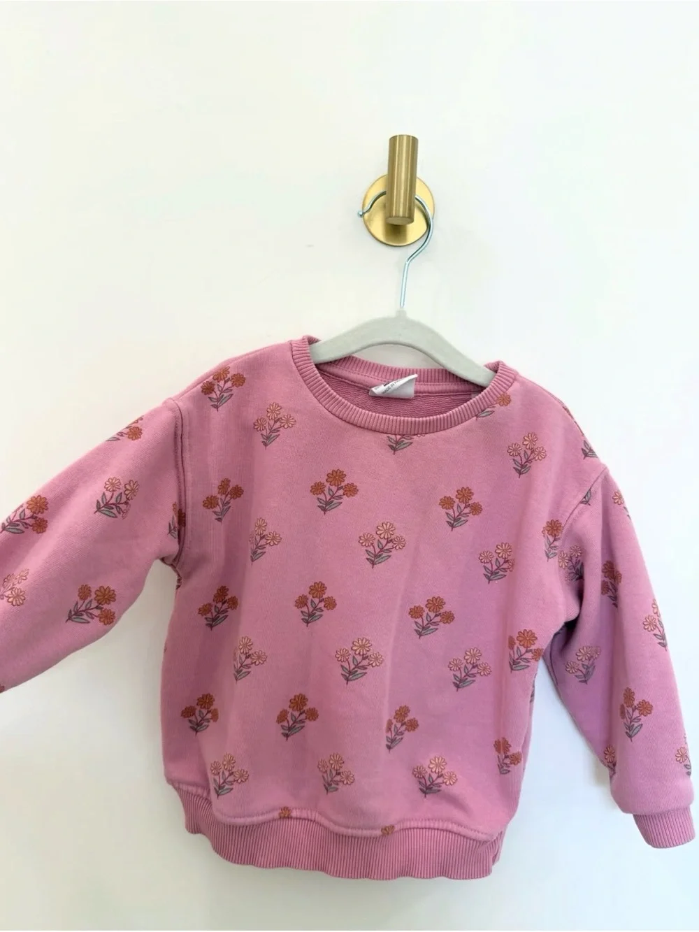 Zara Pink Floral Sweatshirt